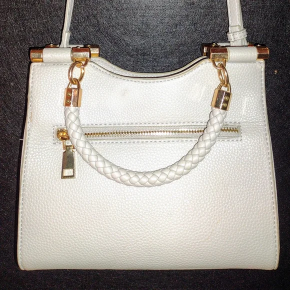 Mystique Boutique White Satchel with Gold Accents - Picture 2 of 5